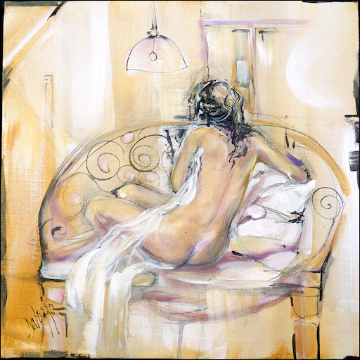 Nude "Sensuality 2" Original Artwork by Lucette Dalozzo