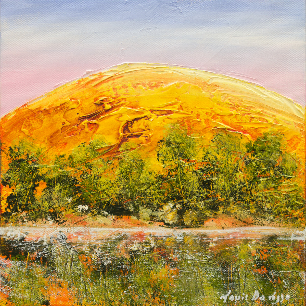Water Reflection Landscape "Soft Morning Kimberley" Original Artwork by Louis Dalozzo