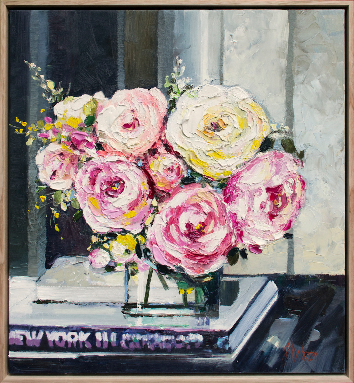 Framed Front View Of Still Life Painting "Your Special Day" By Judith Dalozzo