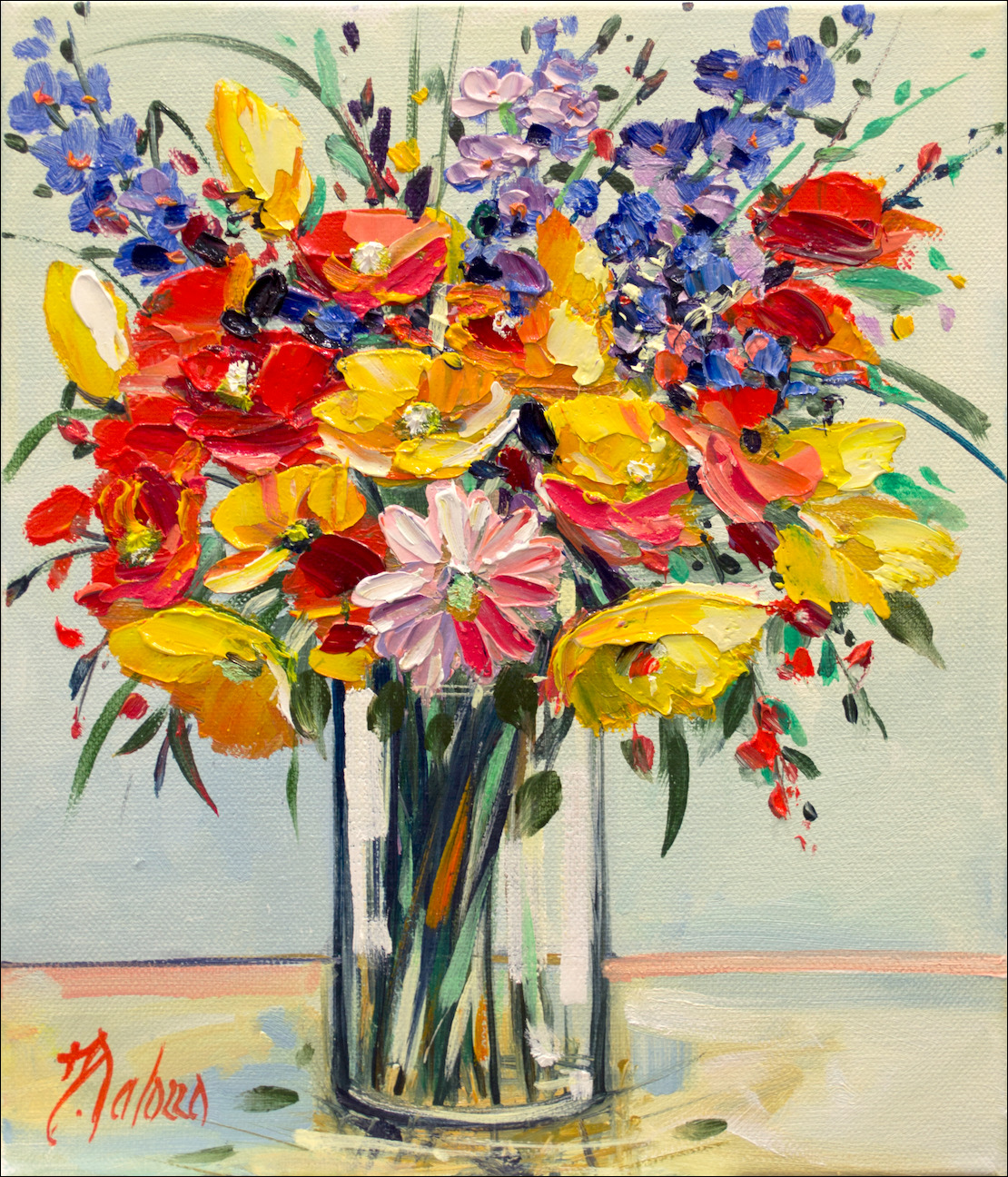 Floral Still Life "Special Moment Bouquet" Original Artwork by Judith Dalozzo