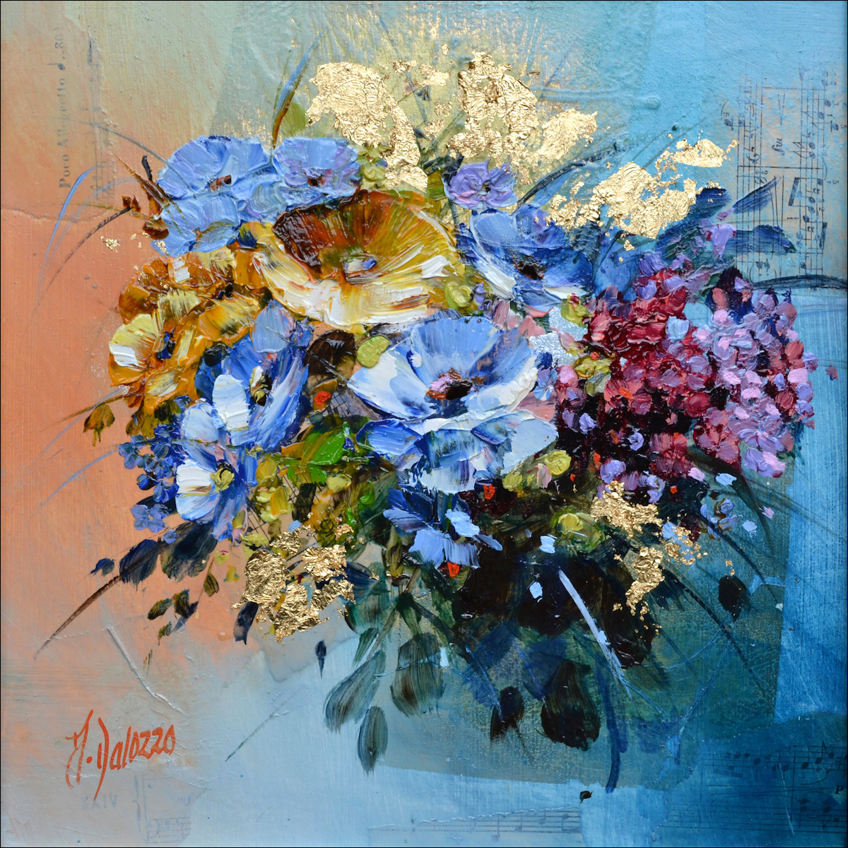 Floral Still Life "Spring Unfolds" Original Artwork by Judith Dalozzo
