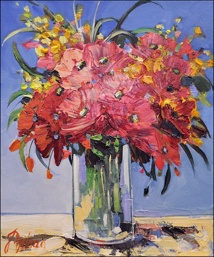 Floral Still Life Painting "Spring in a Vase" by Judith Dalozzo