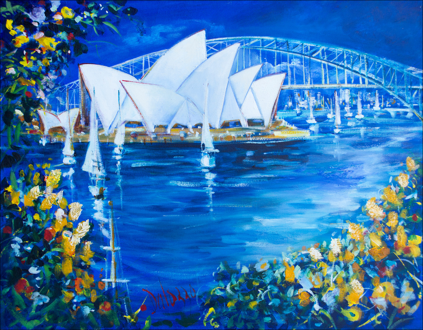 Cityscape "Springtime in Sydney" Original Artwork by Lucette Dalozzo
