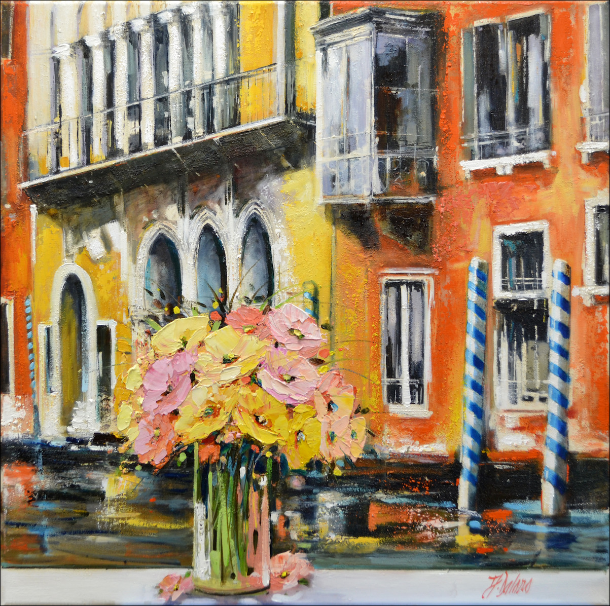 Italy Cityscape "Springtime in Venice" Original Artwork by Judith Dalozzo