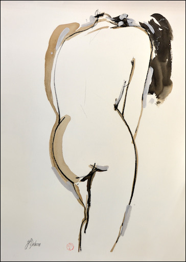 True Semblance Nude "Standing Still" Original Artwork by Judith Dalozzo