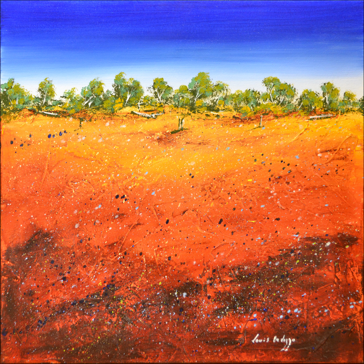 Edge Of The Stony Landscape "Stoney Desert Western QLD" Original Artwork by Louis Dalozzo