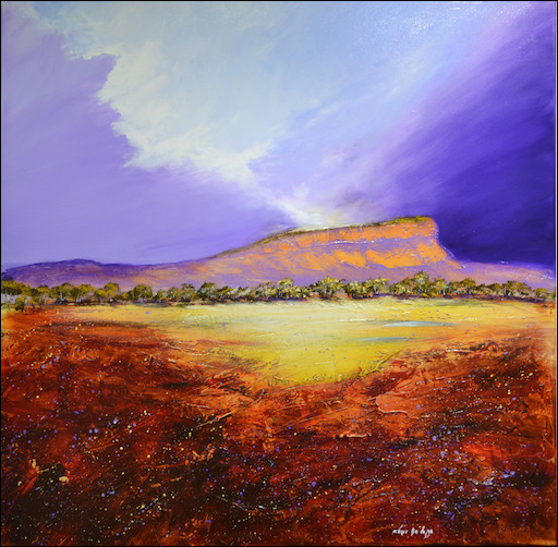 Distant Ranges Landscape "Storm Break Cockburn Ranges" Original Artwork by Louis Dalozzo