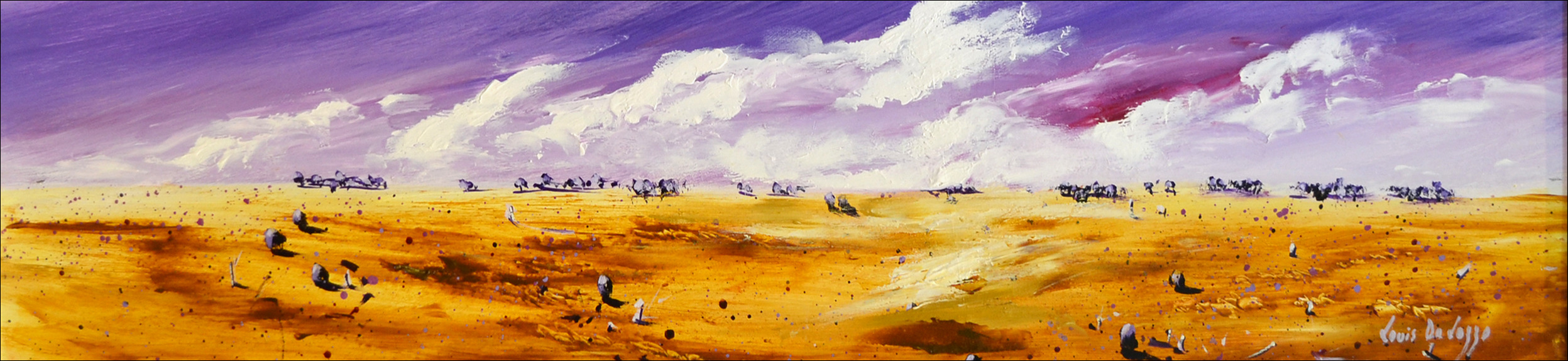 Distant Ranges Landscape "Storm over The Western Plains" Original Artwork by Louis Dalozzo