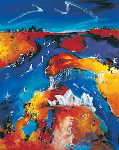 Cityscape "Sydney Abstract" Original Artwork by L&J Dalozzo