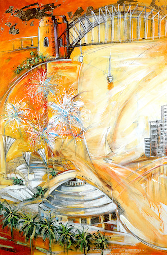 Cityscape Canvas Print "Sydney Alive" by L&J Dalozzo
