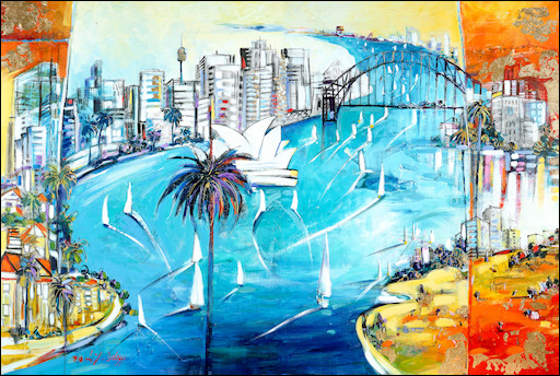 Cityscape Canvas Print "Sydney" by L&J Dalozzo