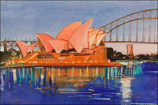 Cityscape "Sydney at Midday" Original Artwork by Judith Dalozzo