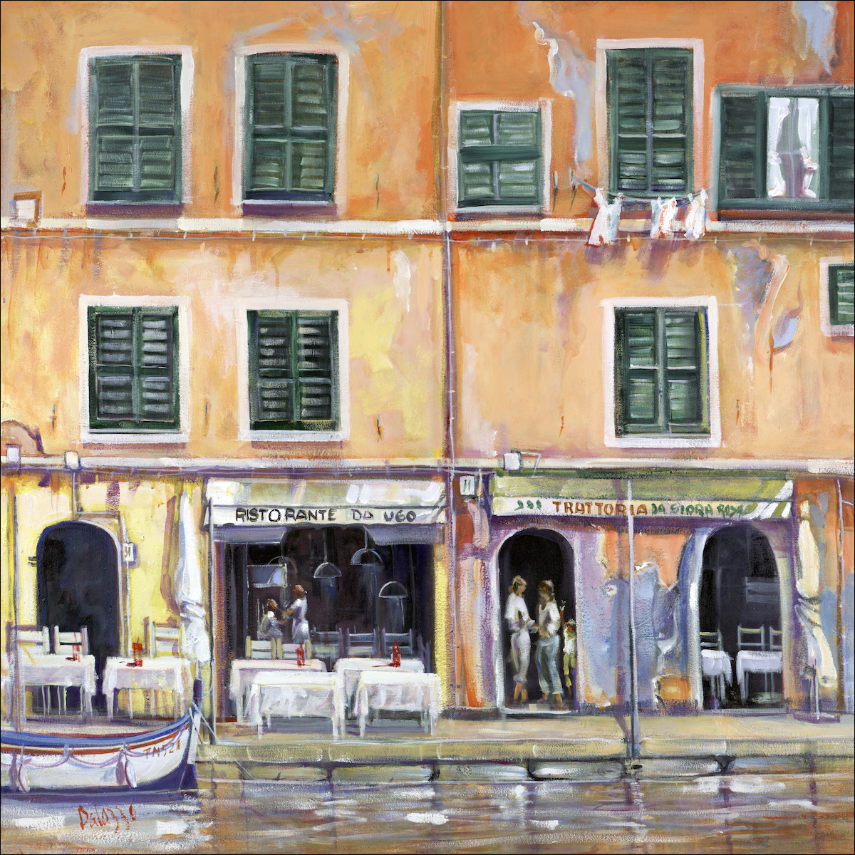 Cityscape "A Taste of Italy" Sienna Variant From Lucette Dalozzo Artwork