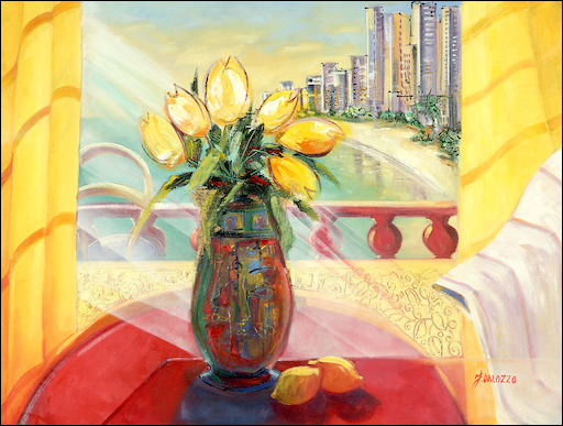 Floral Still Life "Tulips" Original Artwork by Judith Dalozzo