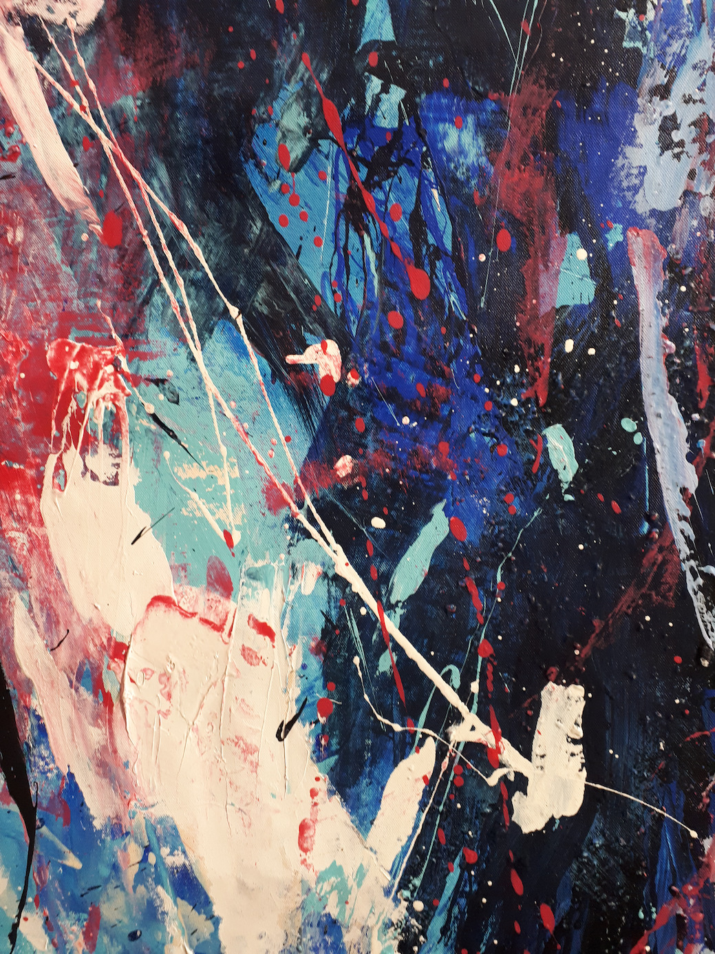 Close Up Detail 2 Of Acrylic Painting "Turmoil" By Judith Dalozzo