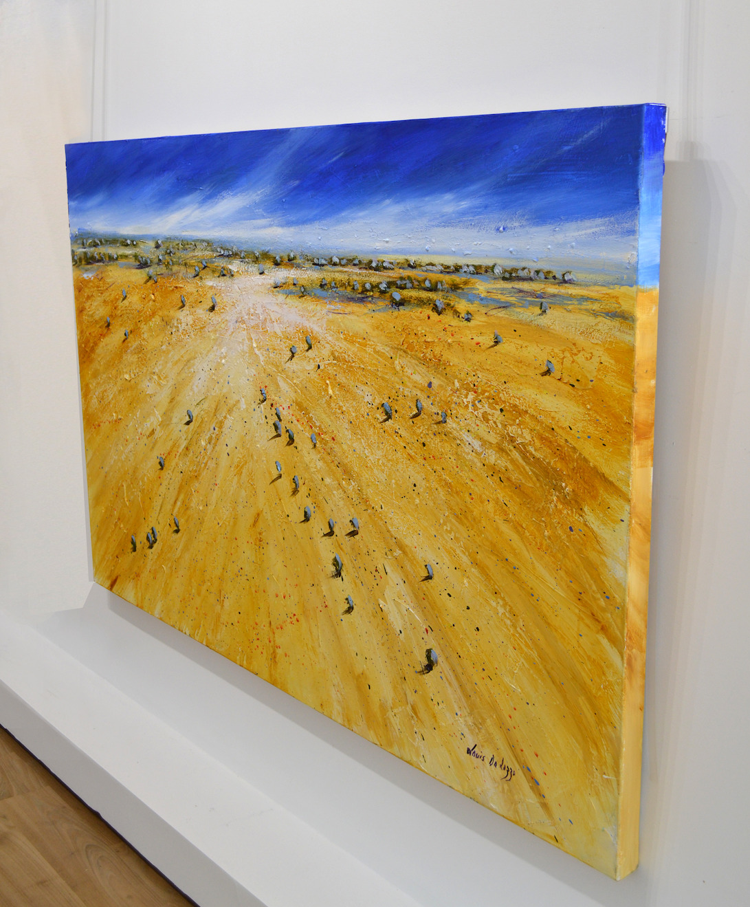 Side View Of Landscape Painting "Western Vista Charters Towers" By Louis Dalozzo